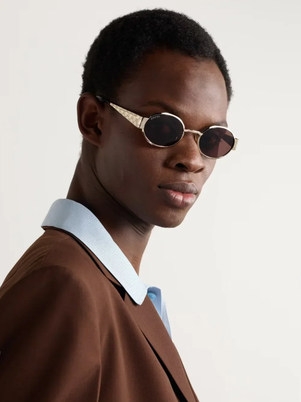 GUCCI GG1854S 005 GOLD BROWN SUNGLASSES